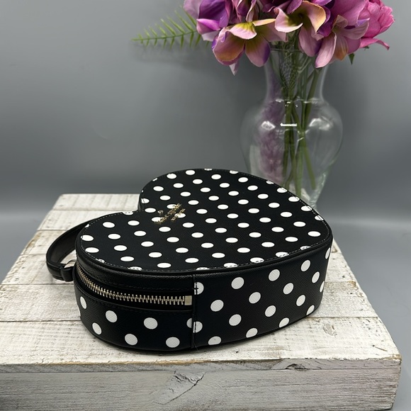 Nwt Kate spade love shack polka dot heart crossbody bag - Picture 3 of 10